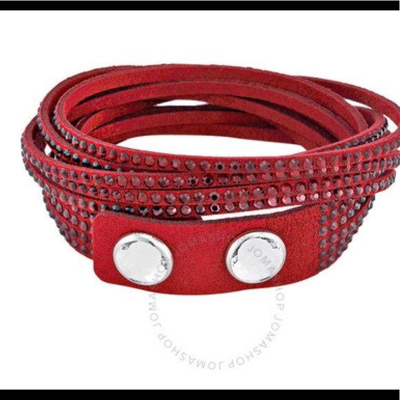 Swarovski Jewelry - EUC SWAROVSKI Slake Burgundy Bracelet